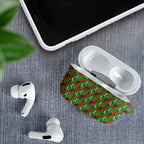 South Sydney Rabbitohs AirPods Case Tropical Hibiscus Floral Seamless Rugby Mascot