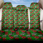 South Sydney Rabbitohs Back Car Seat Cover Tropical Hibiscus Floral Seamless Rugby Mascot