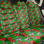 South Sydney Rabbitohs Back Car Seat Cover Tropical Hibiscus Floral Seamless Rugby Mascot