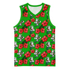 South Sydney Rabbitohs Basketball Jersey Tropical Hibiscus Floral Seamless Rugby Mascot