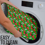 South Sydney Rabbitohs Bathroom Set Tropical Hibiscus Floral Seamless Rugby Mascot