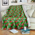 South Sydney Rabbitohs Blanket Tropical Hibiscus Floral Seamless Rugby Mascot