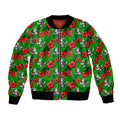 South Sydney Rabbitohs Bomber Jacket Tropical Hibiscus Floral Seamless Rugby Mascot