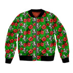 South Sydney Rabbitohs Bomber Jacket Tropical Hibiscus Floral Seamless Rugby Mascot