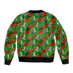 South Sydney Rabbitohs Bomber Jacket Tropical Hibiscus Floral Seamless Rugby Mascot