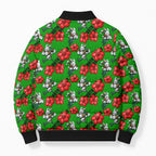 South Sydney Rabbitohs Bomber Puffer Jacket Tropical Hibiscus Floral Seamless Rugby Mascot