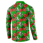 South Sydney Rabbitohs Button Sweatshirt Tropical Hibiscus Floral Seamless Rugby Mascot
