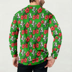 South Sydney Rabbitohs Button Sweatshirt Tropical Hibiscus Floral Seamless Rugby Mascot