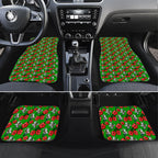 South Sydney Rabbitohs Car Mats Tropical Hibiscus Floral Seamless Rugby Mascot