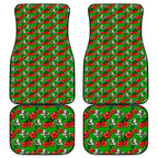 South Sydney Rabbitohs Car Mats Tropical Hibiscus Floral Seamless Rugby Mascot