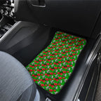 South Sydney Rabbitohs Car Mats Tropical Hibiscus Floral Seamless Rugby Mascot