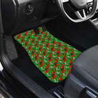 South Sydney Rabbitohs Car Mats Tropical Hibiscus Floral Seamless Rugby Mascot