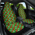 South Sydney Rabbitohs Car Seat Cover Tropical Hibiscus Floral Seamless Rugby Mascot