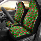 South Sydney Rabbitohs Car Seat Cover Tropical Hibiscus Floral Seamless Rugby Mascot
