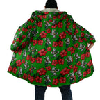 South Sydney Rabbitohs Cloak Tropical Hibiscus Floral Seamless Rugby Mascot