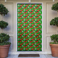South Sydney Rabbitohs Door Cover Tropical Hibiscus Floral Seamless Rugby Mascot