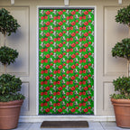 South Sydney Rabbitohs Door Cover Tropical Hibiscus Floral Seamless Rugby Mascot