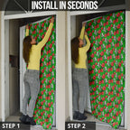 South Sydney Rabbitohs Door Cover Tropical Hibiscus Floral Seamless Rugby Mascot