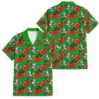 South Sydney Rabbitohs Family Matching Tank Maxi Dress and Hawaiian Shirt Tropical Hibiscus Floral Seamless Rugby Mascot
