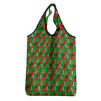 South Sydney Rabbitohs Grocery Bag Tropical Hibiscus Floral Seamless Rugby Mascot
