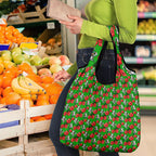 South Sydney Rabbitohs Grocery Bag Tropical Hibiscus Floral Seamless Rugby Mascot