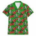 South Sydney Rabbitohs Hawaiian Shirt Tropical Hibiscus Floral Seamless Rugby Mascot