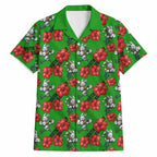 South Sydney Rabbitohs Hawaiian Shirt Tropical Hibiscus Floral Seamless Rugby Mascot
