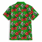 South Sydney Rabbitohs Hawaiian Shirt Tropical Hibiscus Floral Seamless Rugby Mascot