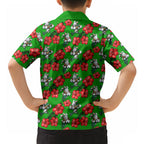 South Sydney Rabbitohs Hawaiian Shirt Tropical Hibiscus Floral Seamless Rugby Mascot