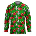 South Sydney Rabbitohs Hockey Jersey Tropical Hibiscus Floral Seamless Rugby Mascot