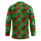 South Sydney Rabbitohs Hockey Jersey Tropical Hibiscus Floral Seamless Rugby Mascot