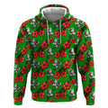 South Sydney Rabbitohs Hoodie Tropical Hibiscus Floral Seamless Rugby Mascot