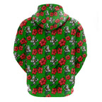 South Sydney Rabbitohs Hoodie Tropical Hibiscus Floral Seamless Rugby Mascot