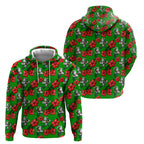 South Sydney Rabbitohs Hoodie Tropical Hibiscus Floral Seamless Rugby Mascot