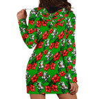 South Sydney Rabbitohs Hoodie Dress Tropical Hibiscus Floral Seamless Rugby Mascot