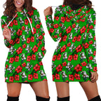 South Sydney Rabbitohs Hoodie Dress Tropical Hibiscus Floral Seamless Rugby Mascot