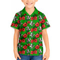 South Sydney Rabbitohs Kid Hawaiian Shirt Tropical Hibiscus Floral Seamless Rugby Mascot