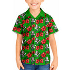 South Sydney Rabbitohs Kid Hawaiian Shirt Tropical Hibiscus Floral Seamless Rugby Mascot