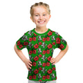 South Sydney Rabbitohs Kid T Shirt Tropical Hibiscus Floral Seamless Rugby Mascot