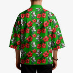South Sydney Rabbitohs Kimono Tropical Hibiscus Floral Seamless Rugby Mascot