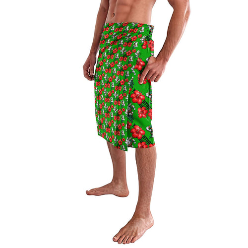 South Sydney Rabbitohs Lavalava Tropical Hibiscus Floral Seamless Rugby Mascot