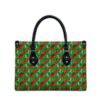 South Sydney Rabbitohs Leather Bag Tropical Hibiscus Floral Seamless Rugby Mascot