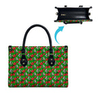 South Sydney Rabbitohs Leather Bag Tropical Hibiscus Floral Seamless Rugby Mascot