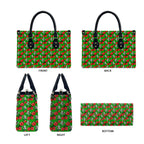 South Sydney Rabbitohs Leather Bag Tropical Hibiscus Floral Seamless Rugby Mascot