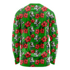 South Sydney Rabbitohs Long Sleeve Shirt Tropical Hibiscus Floral Seamless Rugby Mascot