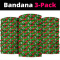 South Sydney Rabbitohs Neck Gaiter Tropical Hibiscus Floral Seamless Rugby Mascot