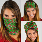 South Sydney Rabbitohs Neck Gaiter Tropical Hibiscus Floral Seamless Rugby Mascot