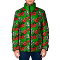 South Sydney Rabbitohs Padded Jacket Tropical Hibiscus Floral Seamless Rugby Mascot