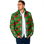 South Sydney Rabbitohs Padded Jacket Tropical Hibiscus Floral Seamless Rugby Mascot