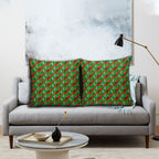 South Sydney Rabbitohs Pillow Cover Tropical Hibiscus Floral Seamless Rugby Mascot